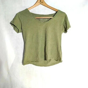 Cotton One You've Found the One Olive ladies cotton top sz XS